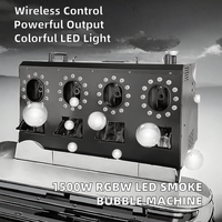 Machine à fumée à bulles LED monochrome 1500W avec télécommande pour DJ, concert, événement, mariage, spectacle, scène, effet