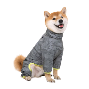 Cobello XL Leisure Waterproof Comfortable <strong>Nylon</strong> Simple Solid Pattern Reflective Dog <strong>Raincoat</strong> for Large Small Dogs Modern Summer - Product Image 1