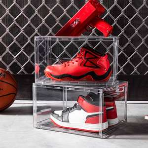 الأكثر مبيعاً حذاء رياضي شفاف بلاستيكي صندوق حذاء أمامي للبيع بالجملة منظم تخزين أحذية شفاف متين - Product Image 2