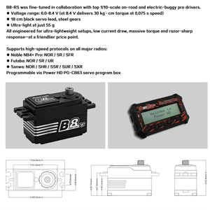 Moteur Brushless Power HD B8RS à corps court 30KG pour voiture télécommandée électrique de compétition à l'échelle 1/10, buggy pour pilotes professionnels - Product Image 4