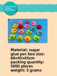 Custom Logo Shape <b>Bath</b>-time Squeezable Mini Duck with Quacking Sound Toy for Swimming Pool Bathroom Small Gift Milk Tea Shops - Product Image 6