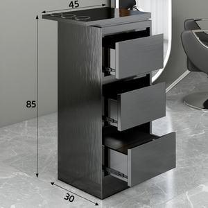 Multi-functional Three-Layer Salon Furniture <b>Light</b> Luxury Metal Fingerprint-proof Waterproof Hair Salon Storage Box Cabinet - Product Image 6