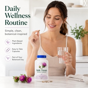 Healthcare <b>Supplements</b> Organic Vegan Gluten-Free Halal Certified Milk Thistle Extract Antioxidant Adult <b>Liver</b> <b>Detox</b> Support - Product Image 3