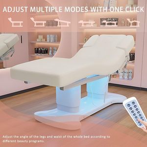 Meja elektrik perawatan medis Salon, Meja pijat Spa, perawatan medis elektrik, tempat tidur kecantikan wajah, bulu mata melengkung, mewah, dapat disesuaikan, 4 Motor - Product Image 2