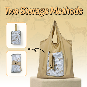 Bolsas de Compras Reutilizables Personalizadas, Ecológicas, de Nylon y Poliéster Reciclado, con Asa Larga Plegable, para Uso Diario - Product Image 1