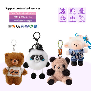 Llavero de peluche personalizado de <span class=keywords><strong>panda</strong></span>, cordero o oso de peluche, mini, lindo y popular, para fabricantes - Product Image 1