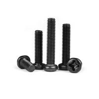 PM acier au carbone noir tête ronde vis croisée vis à tête cylindrique boulon tête ronde petite vis M1.6M3M4M6