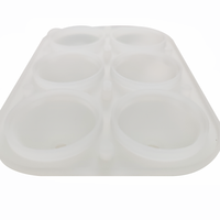 Nouveaux arrivages personnalisés Bac à glaçons à 6 cavités Bac à glaçons en silicone avec couvercle OEM & ODM Bac à glaçons en silicone