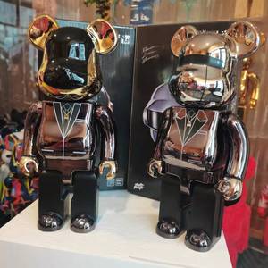 Venta al por mayor caliente chapado Punk Brothers Punk violencia oso BEARBRICK400 % marea para jugar adornos regalo resina artesanía - Product Image 1