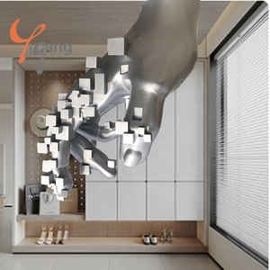 Diseño personalizado minimalista abstracto gran palma resina fibra de vidrio escultura 3D modelo Villa habitación decoración Hotel arte colgante - Product Image 3