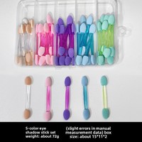 Kit d'outils de maquillage jetables six-en-un transfrontalier : pinceaux pour fard à paupières, lèvres, eye-liner, cils et bâtonnets de nettoyage