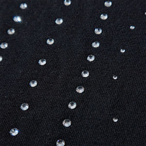 TKAN 142 haute qualité Design Vintage lavage strass gilet chemises impression graphique coton unisexe col rond T-shirt pour hommes - Product Image 4