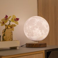 Lampu Bulan Levitasi Magnetik Romantis, Lampu Bulan 3D Printing Mengambang, Untuk Hadiah Natal, Ornamen Rumah