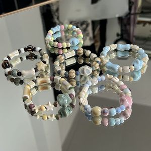 Bracelet en céramique de Jingdezhen Modè<span class=keywords><strong>le</strong></span> 1007, matériaux mixtes, inaltérable, style vintage, tendance et frais, tressé à la main, pour étudiantes - Product Image 3