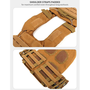 Gilet tattico per palestra con Logo personalizzato regolabile in peso ponderato - Product Image 2