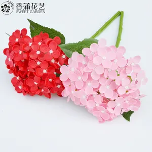 Groothandel modieuze kunstmatige zeep kleine hydrangea bloemhoofdjes voor feestelijke decoratieve geschenken en decoratie