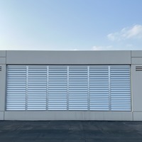 Systèmes de persiennes automatiques modernes horizontaux pour usines industrielles, clôture extérieure en persiennes à lames en alliage d'aluminium