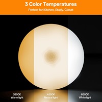Détecteur de mouvement LED pour lumière ronde intelligente d'intérieur, lampe automatique de chambre à coucher, lampe de nuit 3D à détecteur de mouvement pour cuisine, salle d'étude