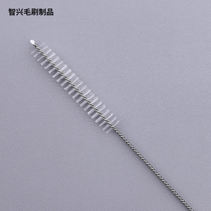 Stainless Steel Straw <b>Brush</b> Nylon Bristle Strip <b>Brush</b> <b>For</b> Tube <b>Cleaning</b> 8mm Thickness Soft Bristles - Product Image 4