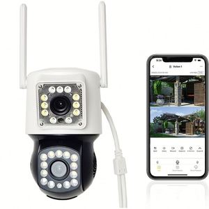 Ngoài trời không thấm nước hai ống kính CCTV Kit với Camera an ninh không dây nhà máy Wifi CMOS cảm biến và bộ nhớ tùy chọn lưu trữ thẻ - Product Image 1