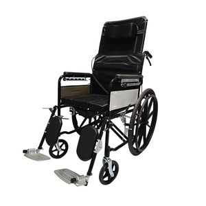 Fauteuil roulant manuel léger, pliable et inclinable avec frein en U pour les personnes âgées et les voyageurs - Product Image 3