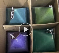 Bougie artisanale de luxe à étiquette privée, parfumée aux senteurs florales, en cire de paraffine, en forme de pyramide, pour la décoration de la maison, cadeau de Noël