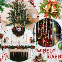 Ornements de sapin de Noël en forme de glaçons, en acrylique transparent, décoration de Noël en forme de glaçons, ornements suspendus en cristal