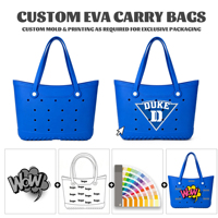 Sac à bandoulière personnalisé en EVA imperméable, sac fourre-tout léger et essuyable, sac à main ouvert, sac en silicone polyvalent et durable pour le quotidien