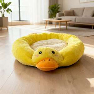 중소형견 테디 침대 고양이 침대 동굴 모던 패션 스타일 타원형 네스트 매트 사계절 공용 소파 베드 울 스펀지 제작 - Product Image 3