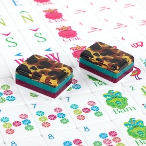 Juego de Mahjong Personalizado Estilo Americano, 160 Piezas, Color Azul Brisa Marina, Pintado a Mano en Acrílico, Plegable, Moderno y Lujoso, Set de Regalo - Product Image 4