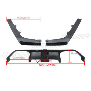ดิฟฟิวเซอร์กันชนหลังสำหรับรถยนต์ BMW F80 M3 F82 M4 ปี 2015-2020 พร้อมไฟสปอยเลอร์ป้องกันแบบคาร์บอนไฟเบอร์ - Product Image 6