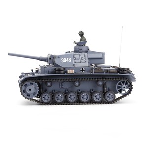 Henglong 3848-1 1/16 <span class=keywords><strong>Panzer</strong></span> III L 7.0 RTR RC Tank 2.4G TK7.0 BB IR Combat Smoke Sound Metal Barrel 7.4V 1800mAh 320deg Turret - Product Image 3