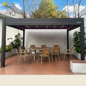 Pérgola Bioclimática Motorizada Moderna para Exteriores, de Aluminio, Bajo Costo, Kit de Invernadero para Jardín, Patio Trasero, Césped - Product Image 3