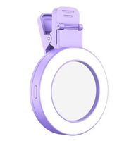 Mini Lumière d'Appoint Clipser pour Téléphone avec Miroir, Portable et Dimmable pour Vidéo, Streaming en Direct et Selfies