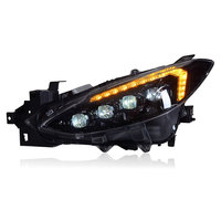 Feux de jour LED pour Mazda 3 Axela 14-19 avec lentille en cristal et clignotants séquentiels 12V 55W Nouveaux Plug and Play