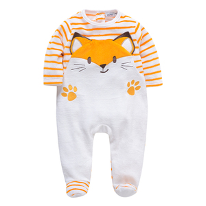 Barboteuse de haute qualité pour bébé fille, col uni, vêtements chauds d'hiver en velours - Product Image 3