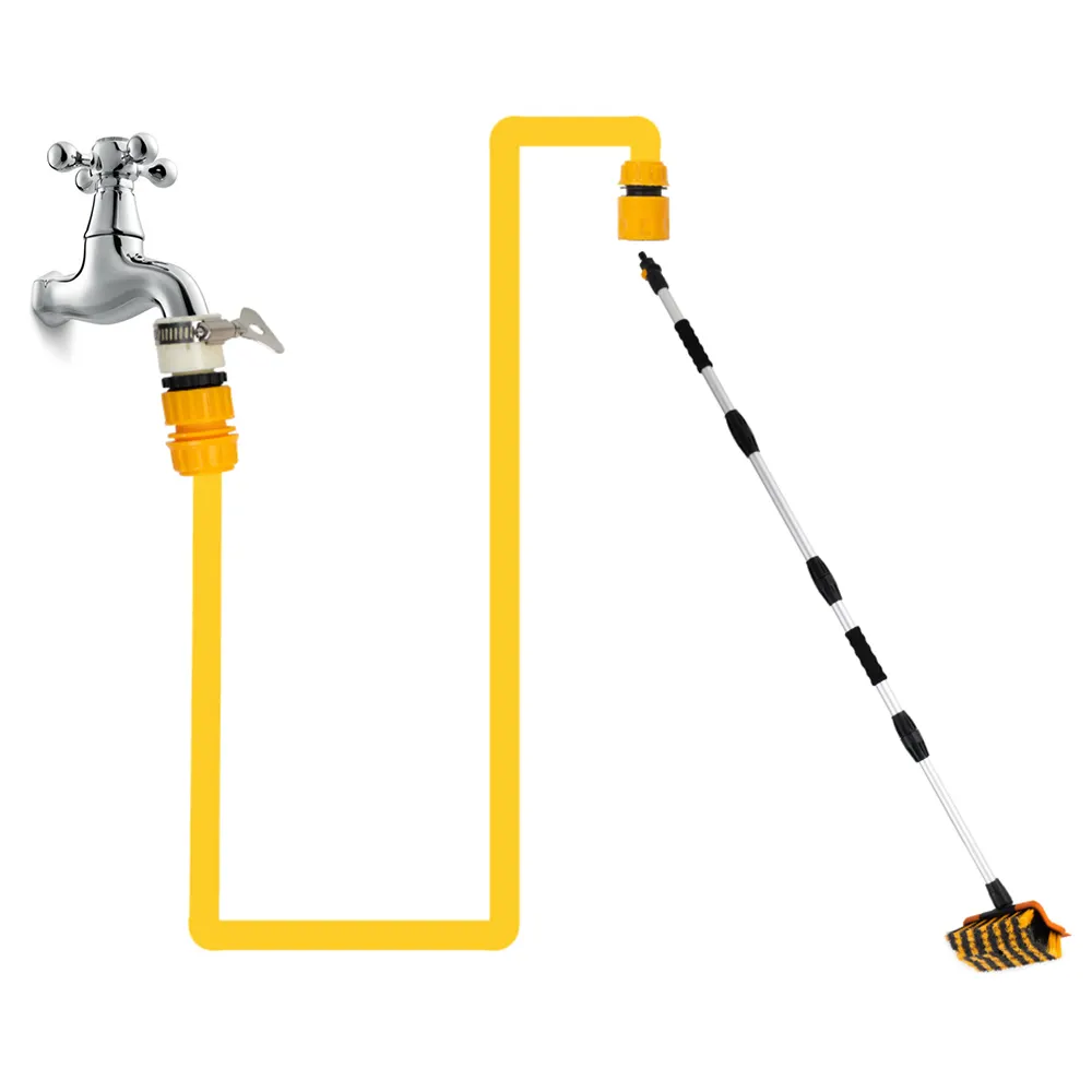 Factory Supply Car Wash Brush with 3 meters Water Flow Handle and On/Off Switch Hose Attachment
