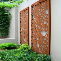 Panel Decorativo de Acero Galvanizado Cortado con Láser, Panel de Privacidad de Acero Corten Resistente a la Intemperie, Valla Divisoria para Jardín o Balcón
