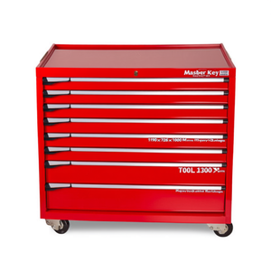 Armoire à tiroirs Fami Master Key Comfort, 8 tiroirs, 1190x726x1000 mm, rouge rubis RAL3003, rangement d'outils - Product Image 2