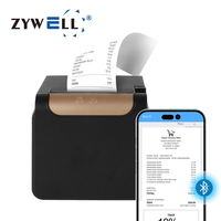 Impresora de Recibos Térmica ZYWELL ZY608 para Pedidos de Comida en Línea para Restaurantes, Salida Frontal de 80 mm