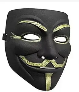 Topeng Hacker V, untuk masker Vendetta, kostum Cosplay Halloween, masker properti pesta, kostum Hacker V grosir