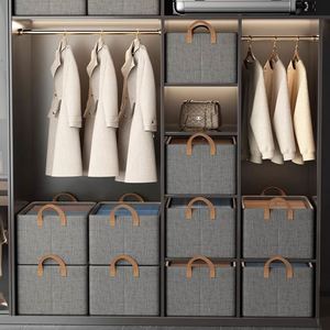 Multifunctional Fabric Foldable <b>Box</b> <b>for</b> <b>Clothes</b> Wardrobe Organizer Large Basket Home Sort <b>Storage</b> - Product Image 3