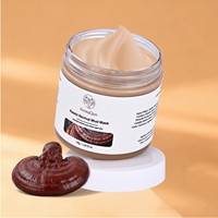 Masque de boue d'argile aux champignons Reishi fermentés, absorbe les impuretés, clarifie les pores, améliore la vitalité, favorise un aspect lisse, équilibré et jeune