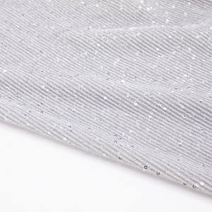 Vestido de boda de poliéster brillante, tejido elástico bordado con lentejuelas, venta al por mayor - Product Image 6