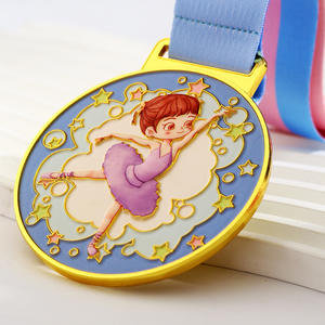 Médailles de danse pour enfants, prix de compétition, artisanat en métal, gravure personnalisée, logo commémoratif, souvenirs de danse, médailles de ballet avec ruban - Product Image 5