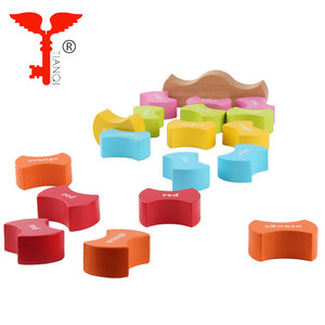 Toys for children New 2019 funny wooden stacking blocks children educational toy Montessori Rainbow - Product Image 2