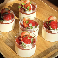 Gobelets à apéritif cylindriques inclinés, gobelets à dessert en plastique, mini-gobelets