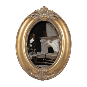 Oval Resin Picture <b>Frame</b> Vintage Inspired <b>Gold</b> Finish 4x6 In For Home Bedroom Office Decor - Product Image 1
