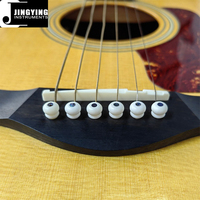 Usine Jingying Vente en gros Os de bovin naturel incrusté de coquille d'ormeau Clous de cordes de guitare acoustique Goupilles de pont pour guitare folk