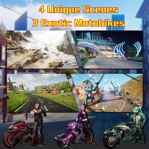 מכונת משחקי מרוצי אופנועים Storm Rider 2 CE EMC, משחק ארקייד אופנועים, מופעלת במטבעות, סימולטור. - Product Image 2